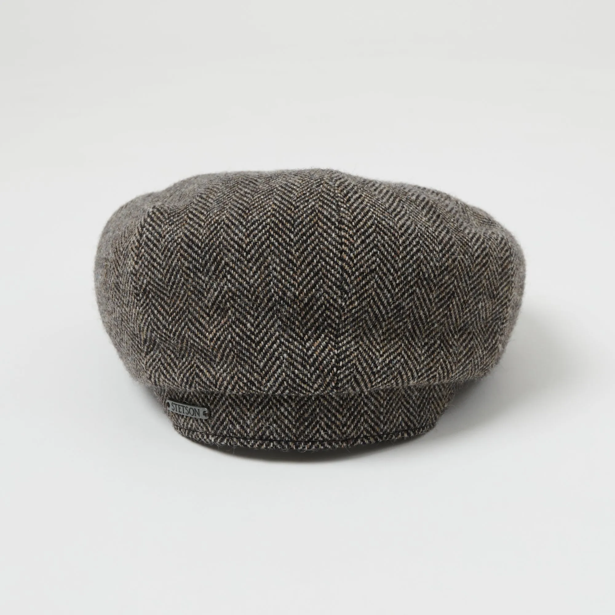 Stetson 6840514-333 Hatteras Woolrich Herringbone Flat Cap - Grey