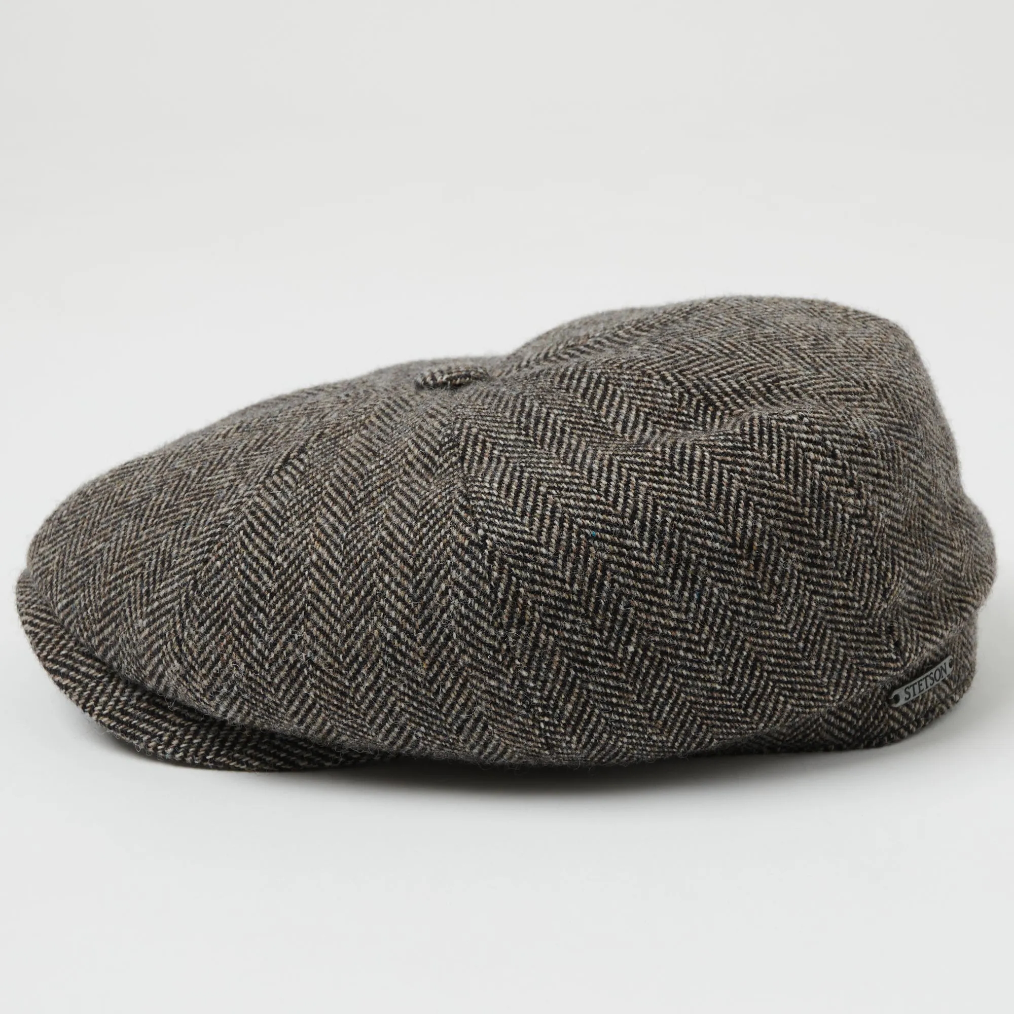 Stetson 6840514-333 Hatteras Woolrich Herringbone Flat Cap - Grey