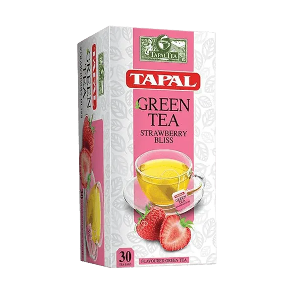 TAPAL GREEN TEA STRAWBERRY BLISS TEA BAGS 30PCS