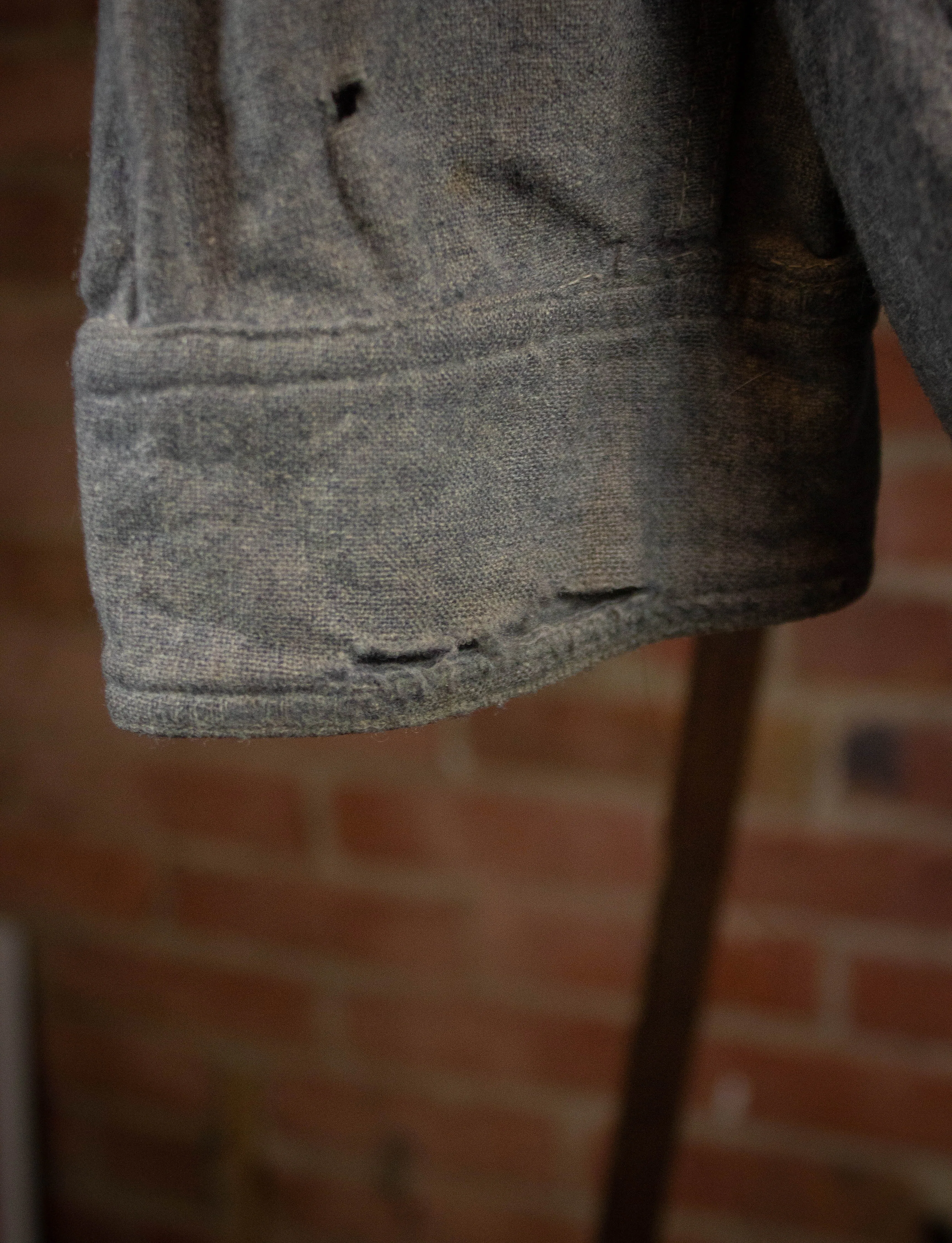 Vintage Pullover Workwear Shirt 30s Gray Medium
