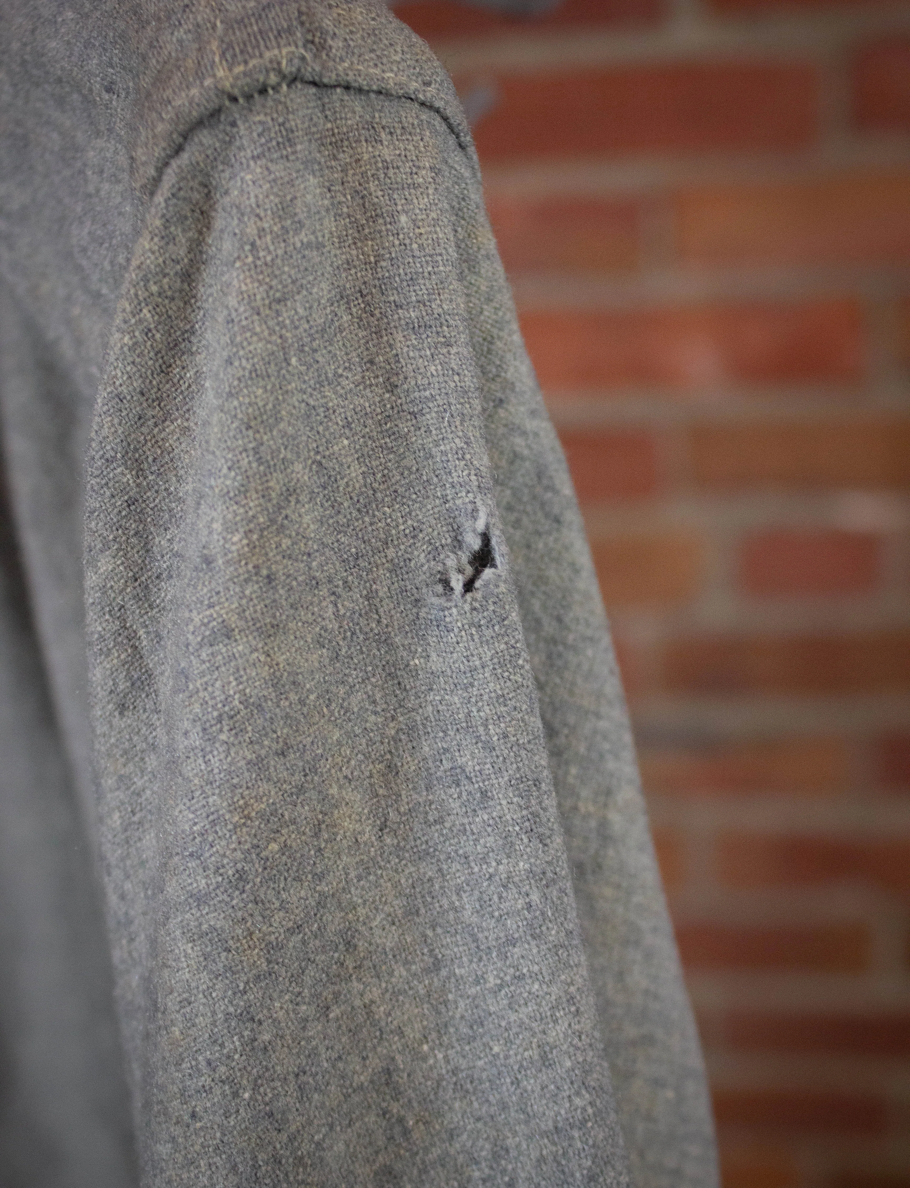 Vintage Pullover Workwear Shirt 30s Gray Medium