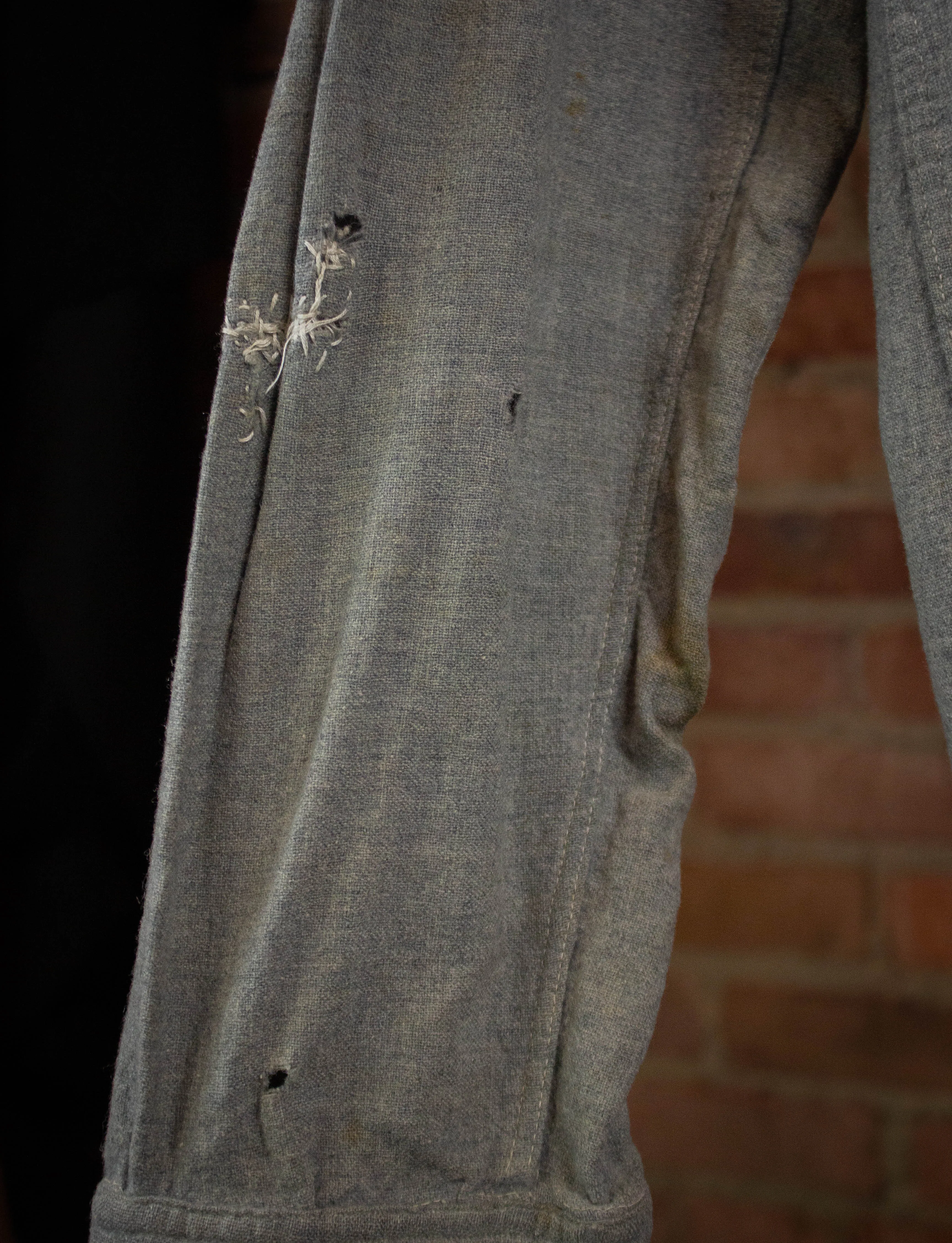 Vintage Pullover Workwear Shirt 30s Gray Medium