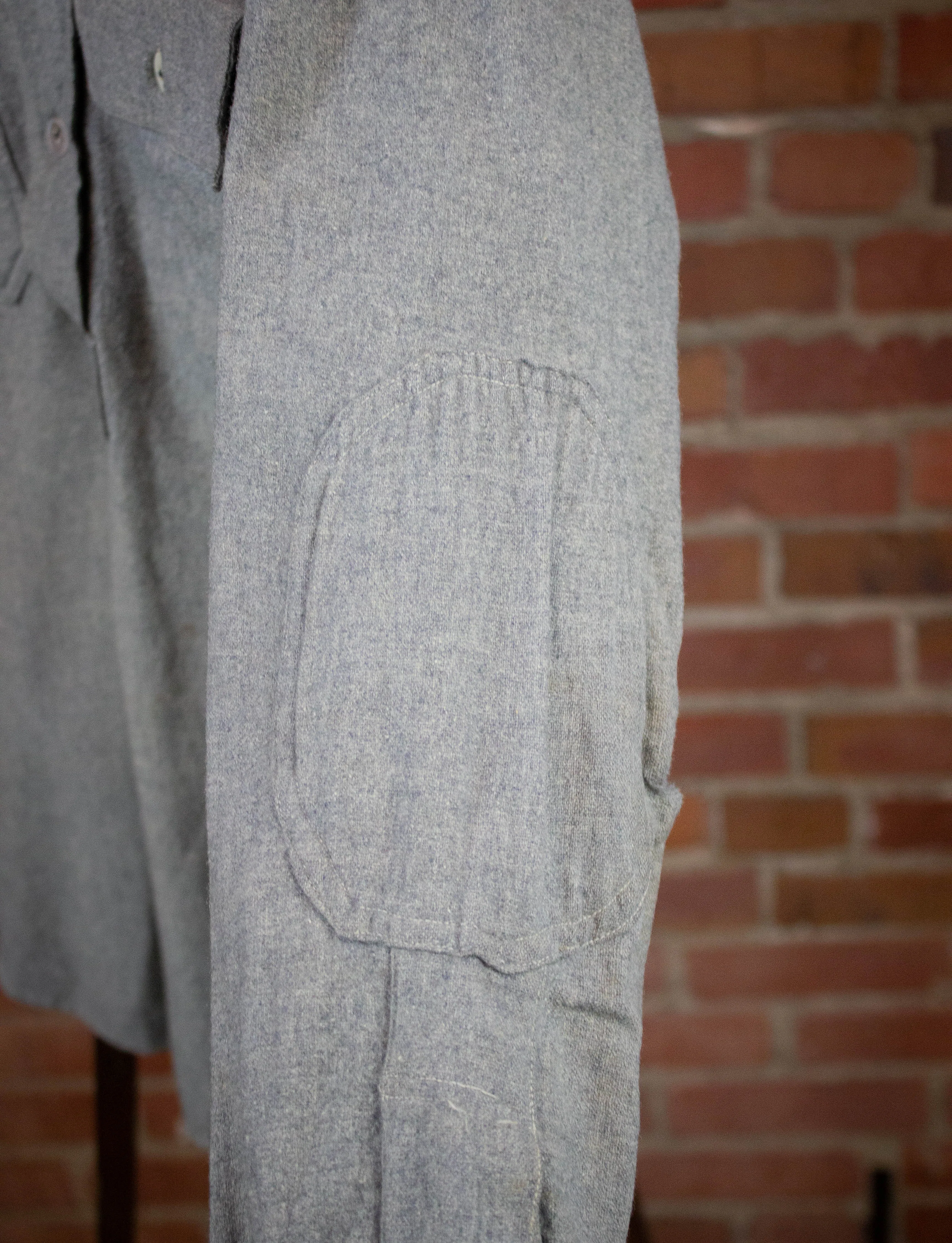 Vintage Pullover Workwear Shirt 30s Gray Medium