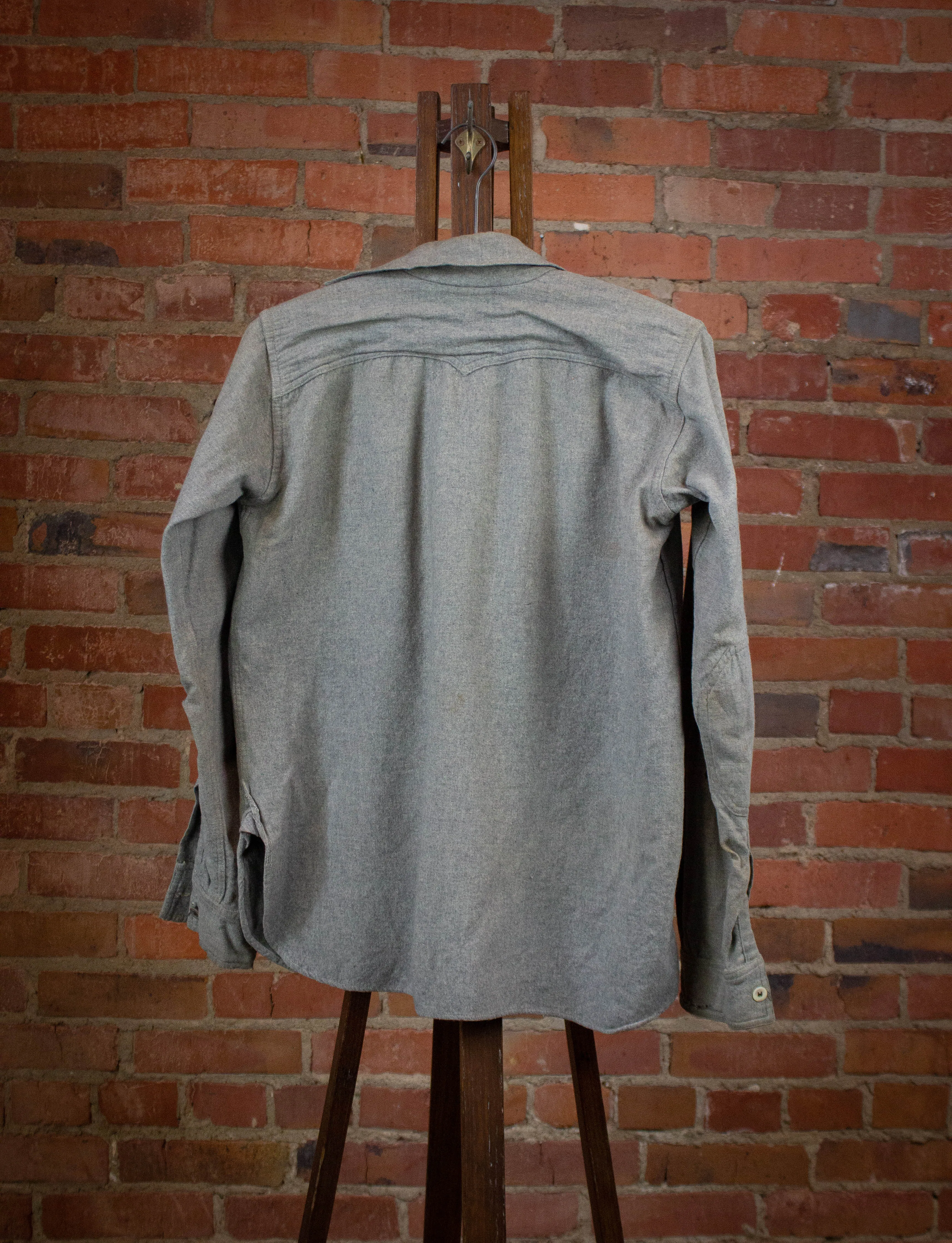 Vintage Pullover Workwear Shirt 30s Gray Medium