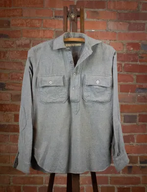 Vintage Pullover Workwear Shirt 30s Gray Medium