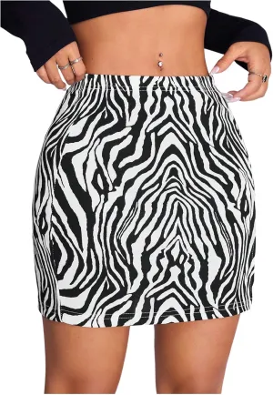 WDIRARA Women's Summer Solid Split Hem Zip Back Mini Workwear Skirt