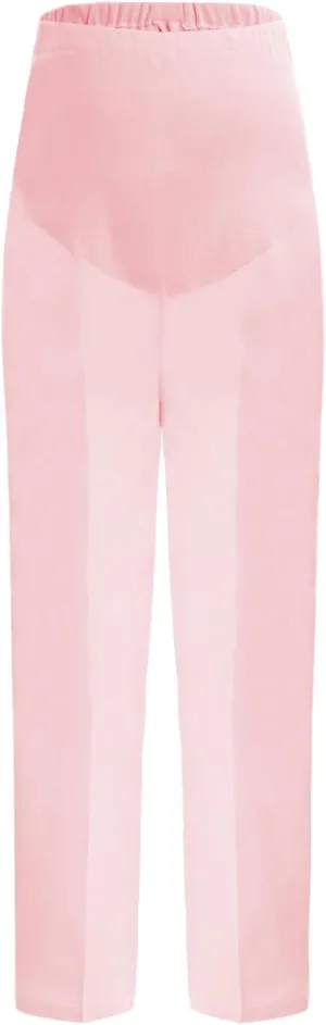 Women's Maternity Pant Workwear Pregnancy Cargo Trousers with Adjustable Elastic Waistband