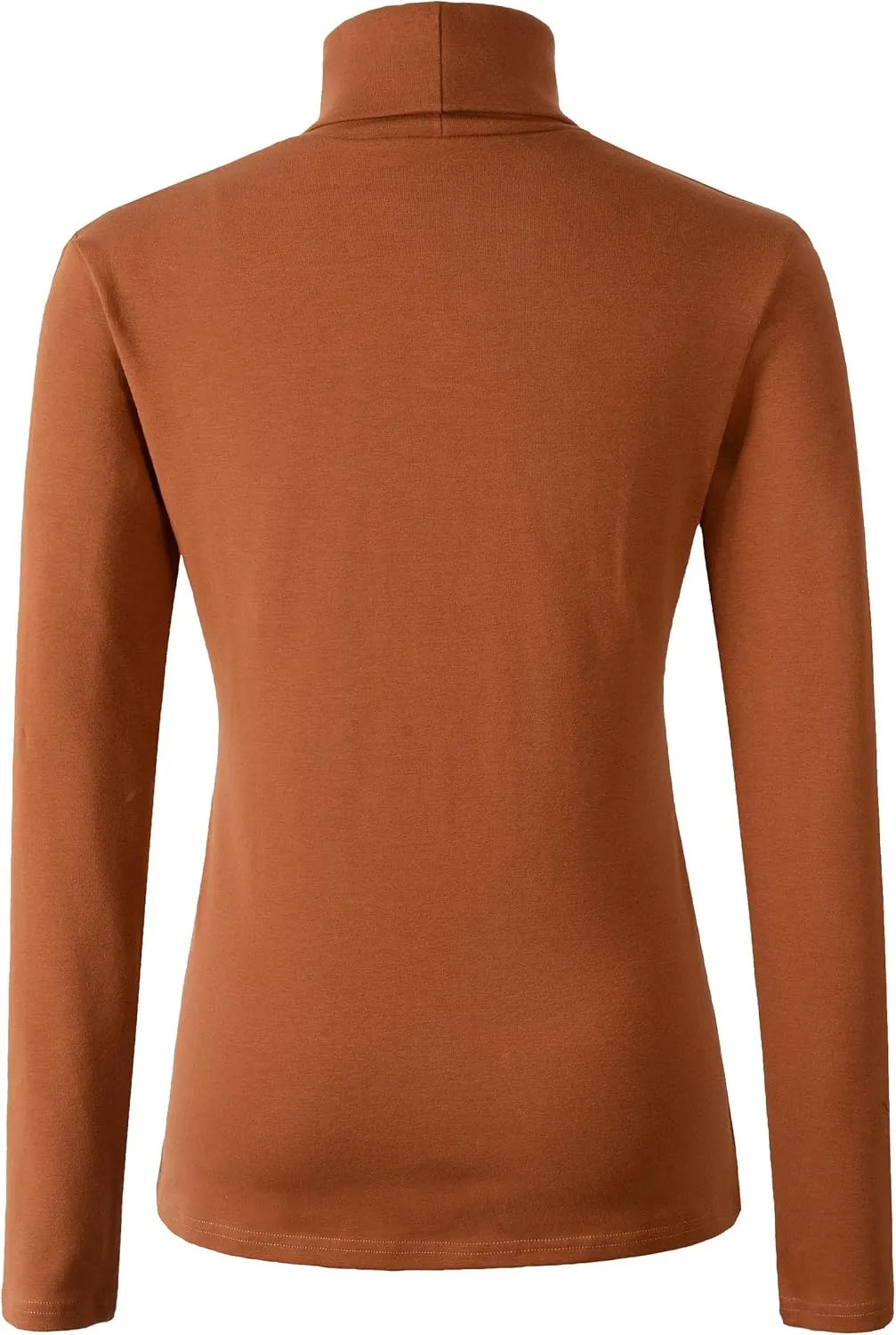 Women's Soft Cotton Turtleneck Top Basic Pullover Sweater