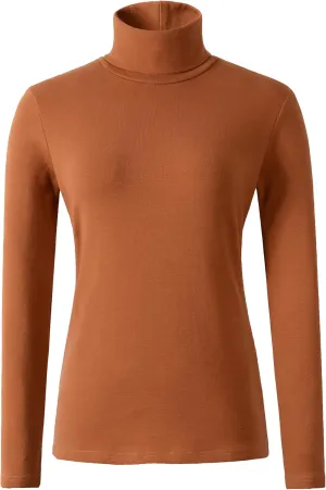 Women's Soft Cotton Turtleneck Top Basic Pullover Sweater