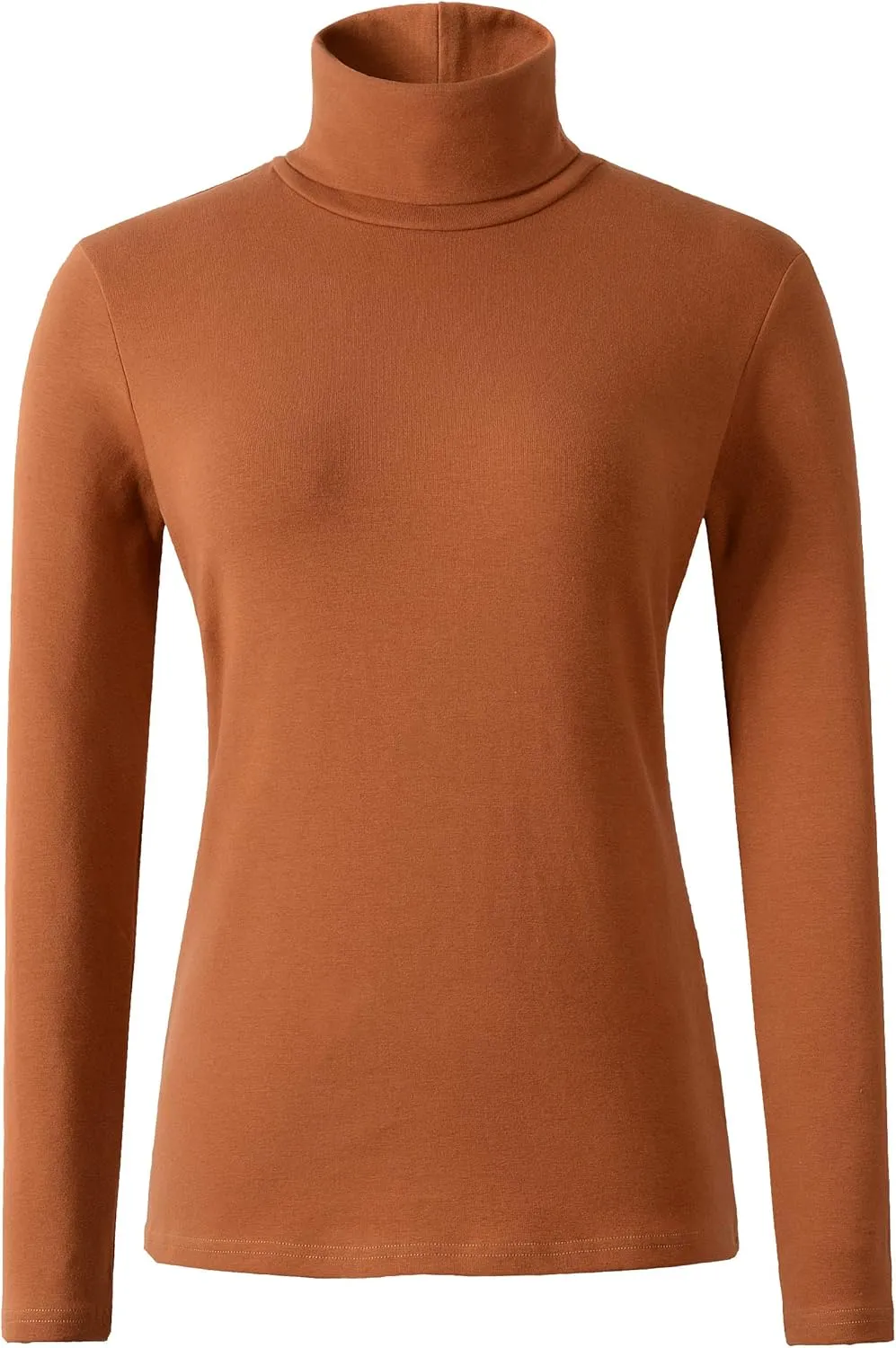 Women's Soft Cotton Turtleneck Top Basic Pullover Sweater